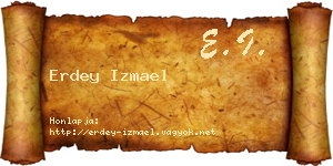 Erdey Izmael névjegykártya